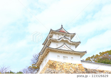 兵庫県明石市、明石城の風景 113326829