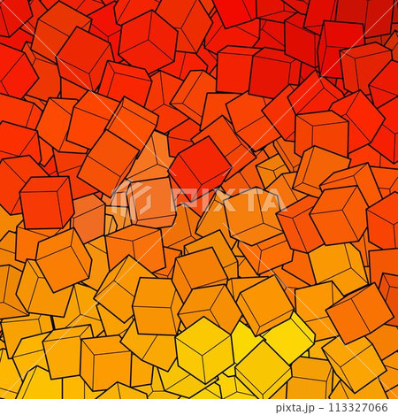 Pixel background. Abstract template. Layout. Orange squares. eps 10 113327066