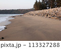 Concrete pier on the coast 113327288
