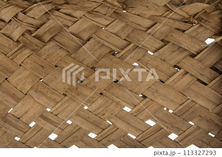 Texture palm leaf braid 113327293