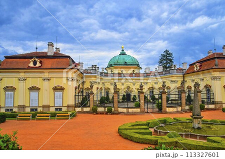 Chateau Buchlovice is designed in the Italian Baroque style. Region South Moravia, Czech Republic 113327601