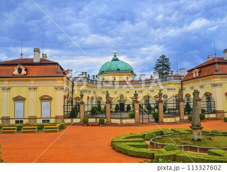 Chateau Buchlovice is designed in the Italian Baroque style. Region South Moravia, Czech Republic 113327602