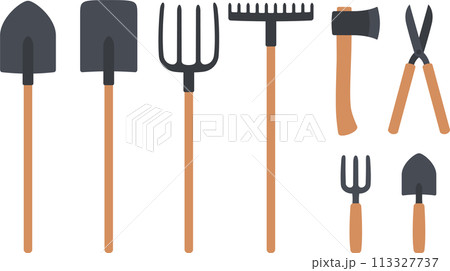 Gardening and farming tools illustration set Gardening and farming tools illustration set 113327737