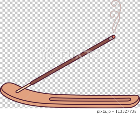 Burning incense stick drawing Burning incense stick drawing 113327738