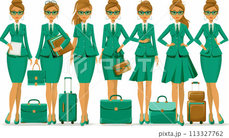 緑の制服をまとった秘密結社の女性エージェントたち