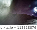 雪山の夜の天の川登山 113328876