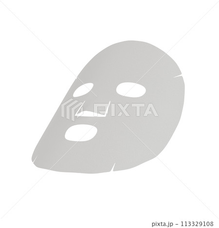 シートマスク 3Dレンダリング, face mask, facial mask, 切り抜き　合成用 113329108