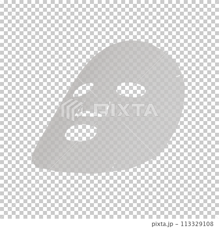 Sheet mask 3D rendering, face mask, facial mask, cut out for compositing Sheet mask 3D rendering, face mask, facial mask, cut out for compositing 113329108
