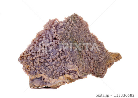 Macro stone cobalt calcite mineral on white background Macro stone cobalt calcite mineral on white background 113330592