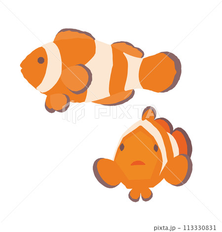 かわいいカクレクマノミのイラスト 113330831