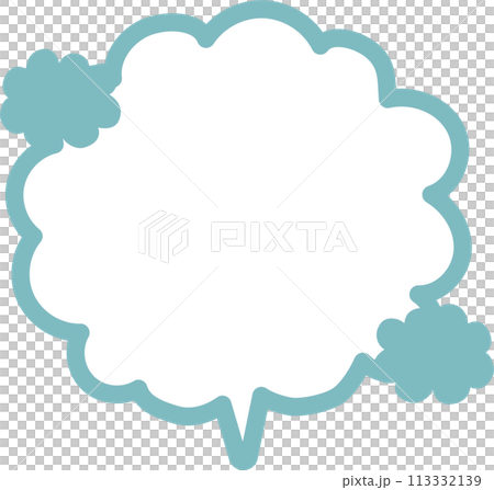 Colorful pastel green color speech bubble balloon, icon sticker memo keyword planner text box banner, flat png transparent element design 113332139