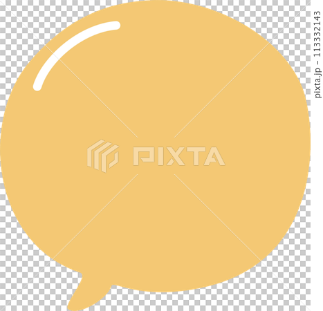 Colorful pastel yellow color speech bubble balloon, icon sticker memo keyword planner text box banner, flat png transparent element design 113332143