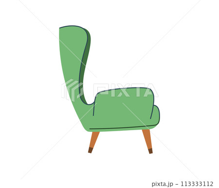 Green armchair scandinavian isolated on white backgroundFor the interiors of rooms. Vector illustration flat style 113333112