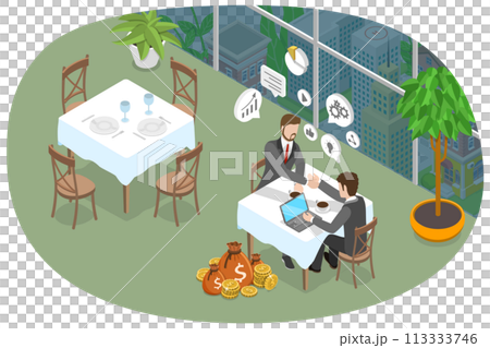 3D Isometric Flat  Conceptual Illustration of Successful Partnership 3D Isometric Flat  Conceptual Illustration of Successful Partnership 113333746