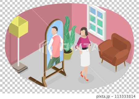 3D Isometric Flat Conceptual Illustration of Gender Identity 3D Isometric Flat Conceptual Illustration of Gender Identity 113333814