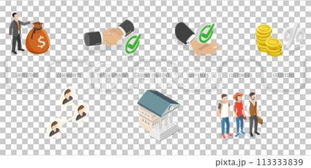 3D Isometric Flat Conceptual Illustration of Stakeholder 3D Isometric Flat Conceptual Illustration of Stakeholder 113333839