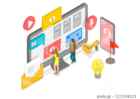 3D Isometric Flat Conceptual Illustration of Guest Blogging 3D Isometric Flat Conceptual Illustration of Guest Blogging 113334221