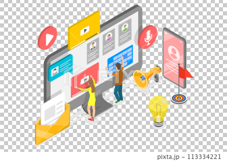 3D Isometric Flat Conceptual Illustration of Guest Blogging 3D Isometric Flat Conceptual Illustration of Guest Blogging 113334221