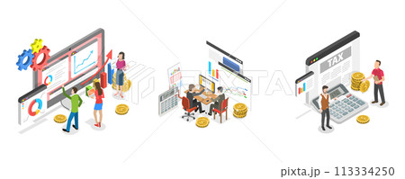 3D Isometric Flat Conceptual Illustration of...のイラスト素材 [113334250] - PIXTA