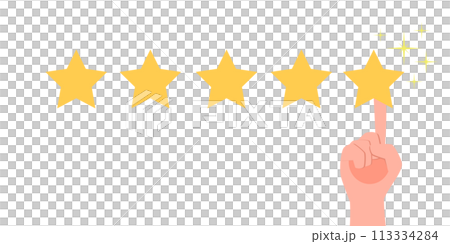 Flat  Conceptual Illustration of Customer Satisfaction Rating 113334284