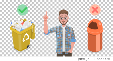 Illustration of Plastic Sorting Illustration of Plastic Sorting 113334326