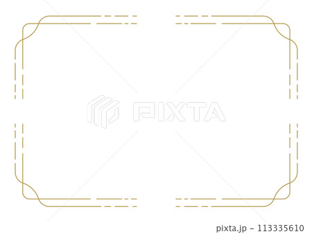 カジュアルなコーナーデザインのフレーム 113335610