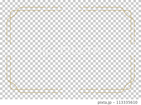 カジュアルなコーナーデザインのフレーム 113335610