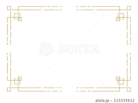 カジュアルなコーナーデザインのフレーム 113335612
