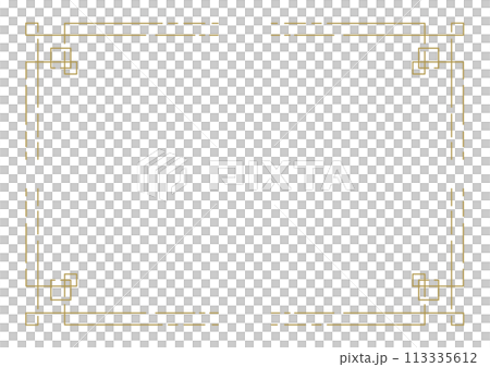 カジュアルなコーナーデザインのフレーム 113335612