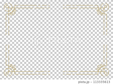 カジュアルなコーナーデザインのフレーム 113335613