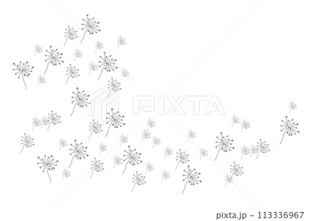 Dandelion Logo, Vector Plant Dandelion flower, Design Icon Template 113336967