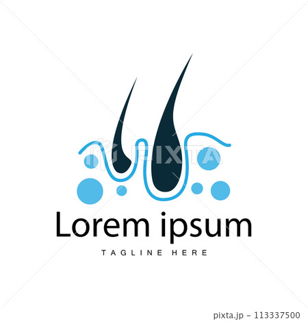 Hair care logo design simple hair skin care silhouette illustration vector template Hair care logo design simple hair skin care silhouette illustration vector template 113337500