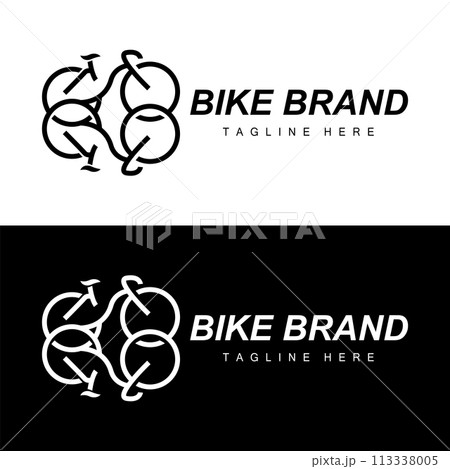 Sport bicycle logo design simple vehicle bike silhouette icon vector 113338005