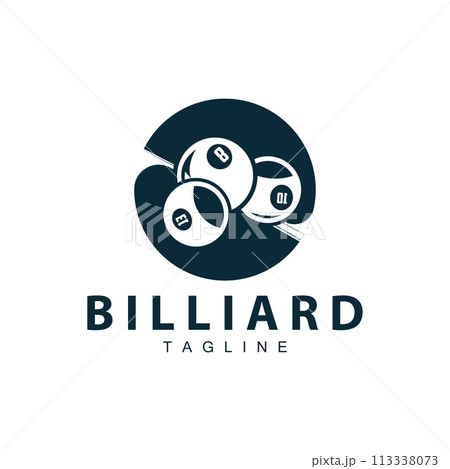 Billiard club logo design vector game badge sport template pool table with ball and stick simple illustration template Billiard club logo design vector game badge sport template pool table with ball and stick simple illustration template 113338073