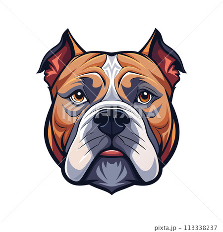 English Bulldog Icon Design: 3D Vector Illustration Clipart Isolated for Timeless Logo Branding 113338237