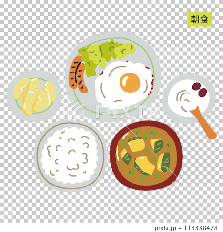 食事_朝食_目玉焼き 113338478