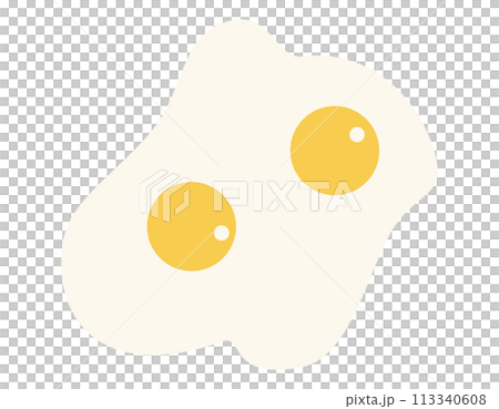 兩個煎蛋圖示素材 兩個煎蛋圖示素材 113340608