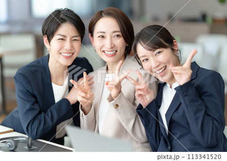笑顔のビジネスウーマン 113341520