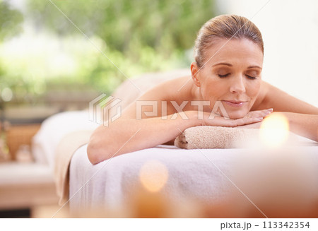 Woman, spa or relax as massage, therapy or luxury in self care, wellness and mental health. Salon, rest or glow on zen, beauty or bed as detox, balance or cosmetology at holistic retreat in Maldives Woman, spa or relax as massage, therapy or luxury in self care, wellness and mental health. Salon, rest or glow on zen, beauty or bed as detox, balance or cosmetology at holistic retreat in Maldives 113342354