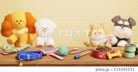 3D Pets playtime banner 113345551