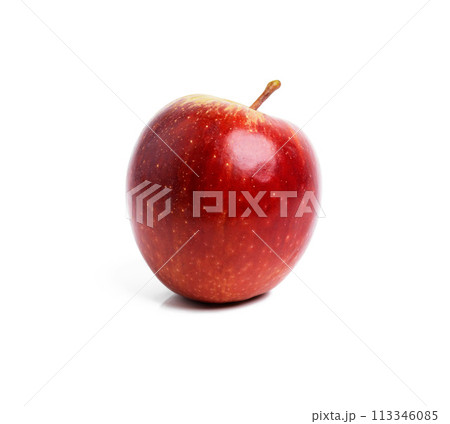 Apple, food and wellness with red fruit in studio isolated on white background for diet, health or nutrition. Sustainability, vitamins and minerals with organic produce for detox or weightloss Apple, food and wellness with red fruit in studio isolated on white background for diet, health or nutrition. Sustainability, vitamins and minerals with organic produce for detox or weightloss 113346085