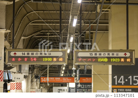 上野駅 特急・快速表示 113347101