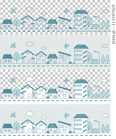 Streetscape Line 02 (Blue) Streetscape Line 02 (Blue) 113347824