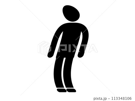 疲れてフラフラなピクトグラム。精神的ダメージを受け立っているのがやっとの人。 疲れてフラフラなピクトグラム。精神的ダメージを受け立っているのがやっとの人。 113348106
