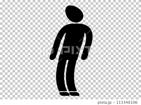 疲倦和頭暈的象形圖。在心理創傷中勉強存活的人。 疲倦和頭暈的象形圖。在心理創傷中勉強存活的人。 113348106