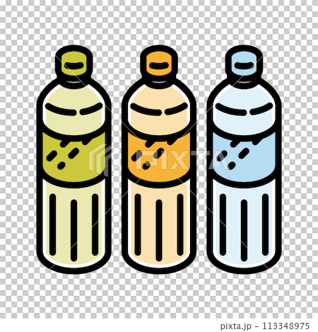 不同顏色的簡單塑膠瓶插圖 不同顏色的簡單塑膠瓶插圖 113348975