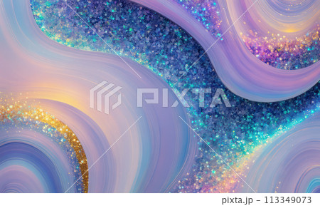 カラフルなきらめく渦巻き模様のイラスト素材 [113349073] - PIXTA