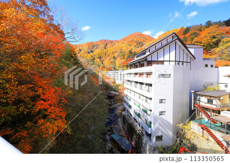 紅葉する川俣温泉 紅葉する川俣温泉 113350565