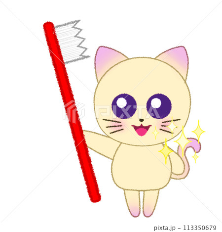 歯磨きをしている動物イラスト 歯磨きをしている動物イラスト 113350679