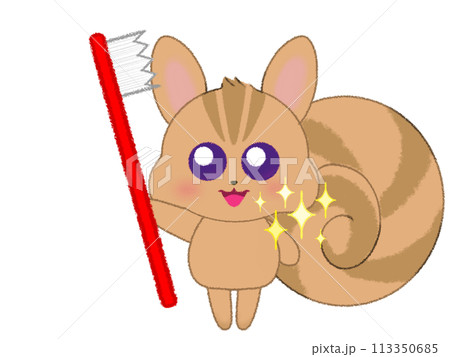 歯磨きをしている動物イラスト 歯磨きをしている動物イラスト 113350685